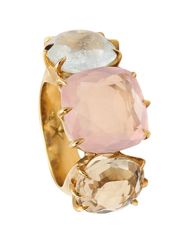 H. Stern Diane Von Furstenberg Cocktail Ring In 18Kt Gold With 14.71 Ctw In Gemstones