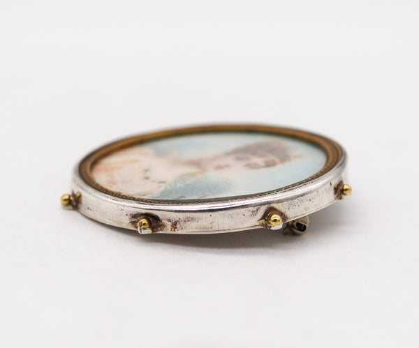 -Rebecca Collins Empress Josephine Brooch In 18Kt And Sterling Silver By Paulin