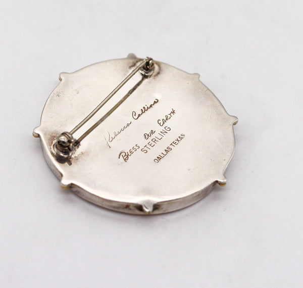 -Rebecca Collins Empress Josephine Brooch In 18Kt And Sterling Silver By Paulin