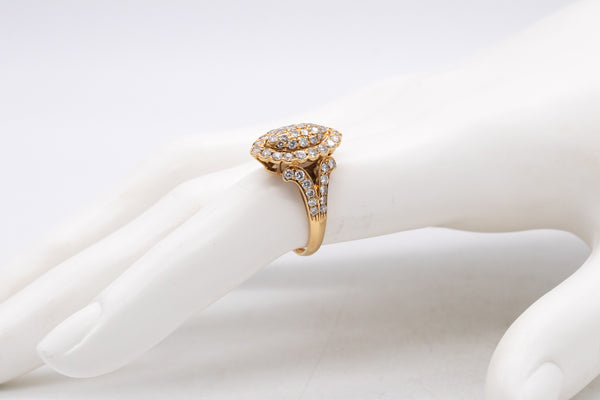 Cartier Paris Cocktail Ring In 18Kt Yellow Gold With 1.86 Cts In VS Diamonds