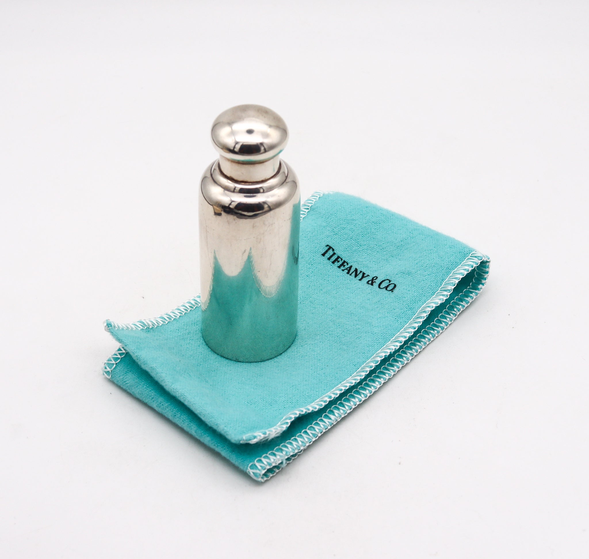Tiffany & Co. 1910 Art Deco Perfume Flask Bottle In Solid