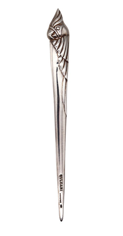 Bvlgari Roma 1970 Vintage Parrot Bird Letter Opener In 925 Sterling Silver