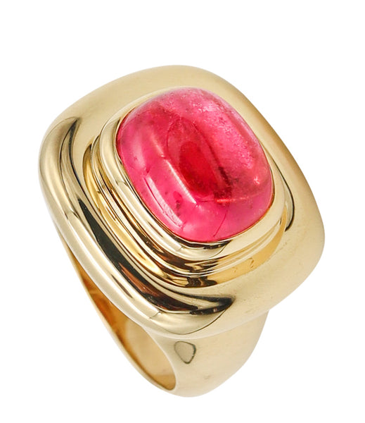 *Tiffany & Co. Paloma Picasso Cocktail Ring in 18 kt gold with 7.12 Cts Pink Red tourmaline