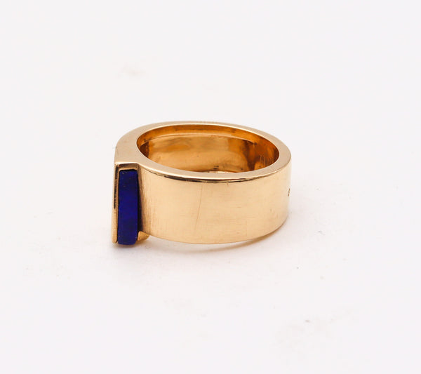 -Hermes Paris Candy H Ring In 18Kt Yellow Gold With Lapis Lazuli