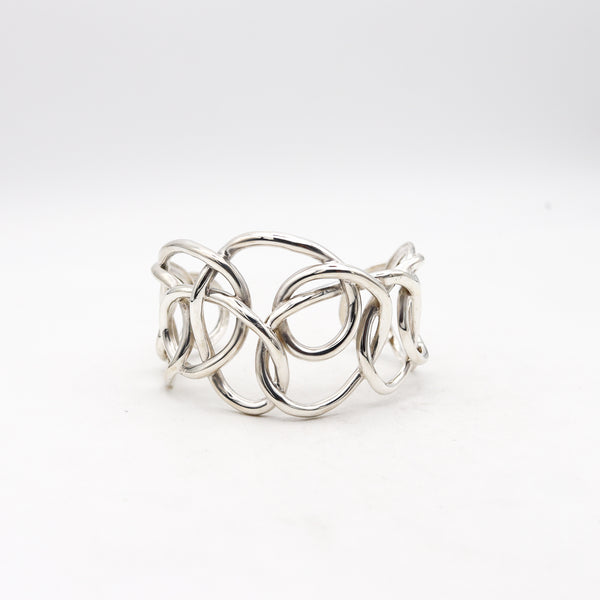 Angela Cummings Studio 1990 Free-Form Sculptural Cuff In Solid .925 Sterling Silver