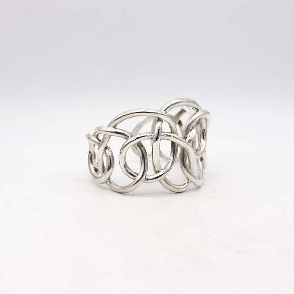Angela Cummings Studio 1990 Free-Form Sculptural Cuff In Solid .925 Sterling Silver
