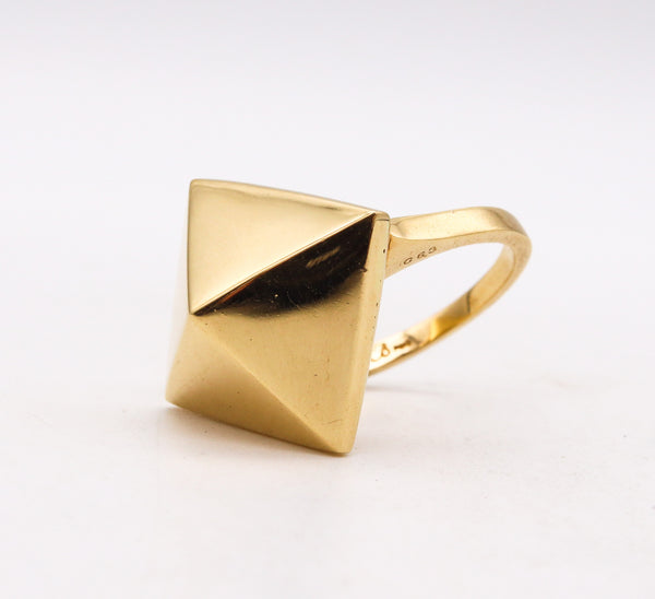 -Aletto Brothers Stackable Large Triangular Geometric Ring In 18Kt Yellow Gold