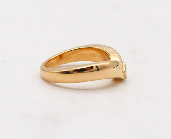 Cartier Paris Contemporary V Shaped Ring In 18Kt Yellow Gold With VS Diamond