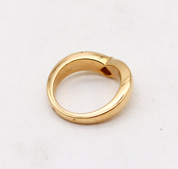 Cartier Paris Contemporary V Shaped Ring In 18Kt Yellow Gold With VS Diamond