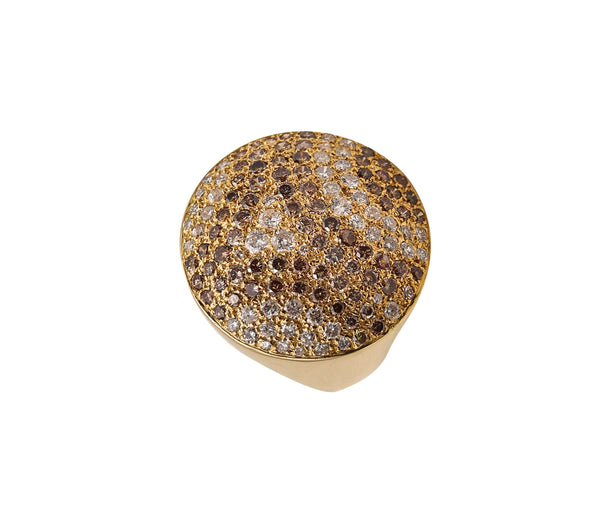 Cartier Paris Jeton Sauvage Cocktail Ring In 18Kt Yellow Gold With 3.18 Ctw In Diamonds