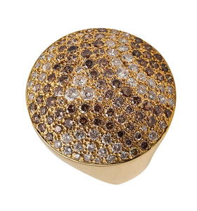 Cartier Paris Jeton Sauvage Cocktail Ring In 18Kt Yellow Gold With 3.18 Ctw In Diamonds