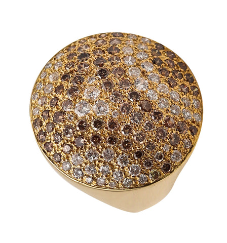 Cartier Paris Jeton Sauvage Cocktail Ring In 18Kt Yellow Gold With 3.18 Ctw In Diamonds