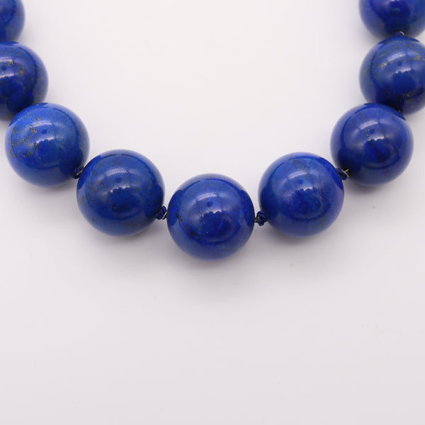 *Modern Huge Lapis Lazuli Necklace in 18 kt gold with 958 carats of blue Lapis Beads