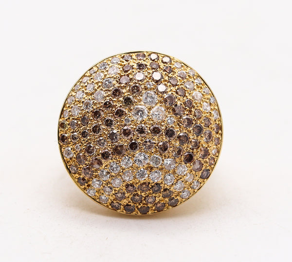 Cartier Paris Jeton Sauvage Cocktail Ring In 18Kt Yellow Gold With 3.18 Ctw In Diamonds