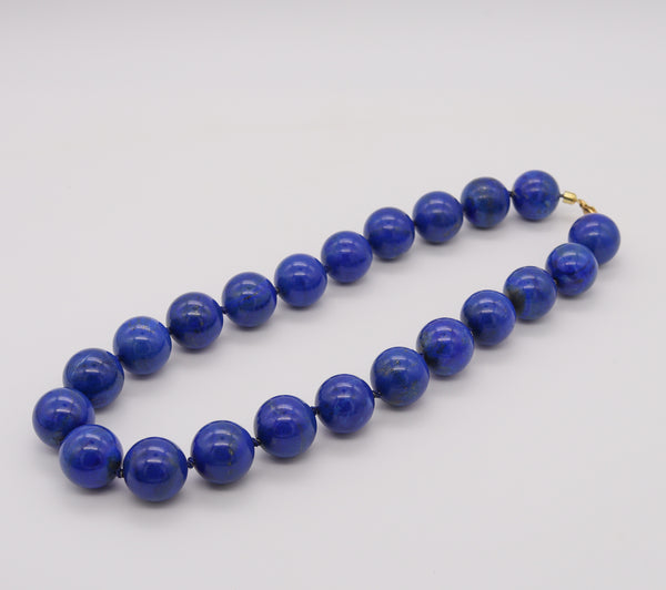 *Modern Huge Lapis Lazuli Necklace in 18 kt gold with 958 carats of blue Lapis Beads