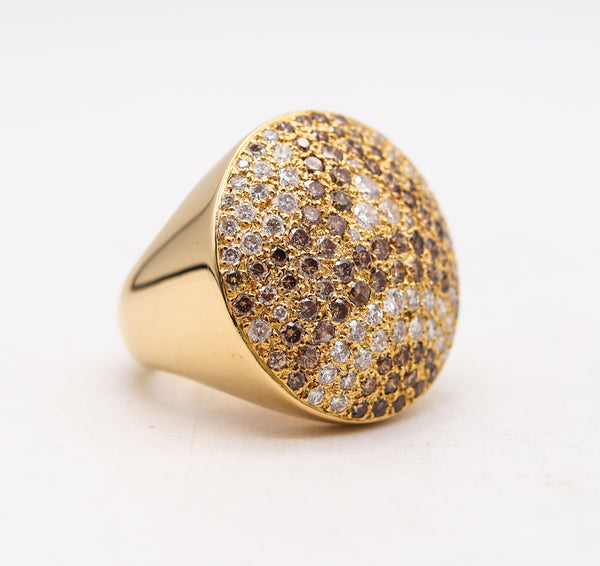 Cartier Paris Jeton Sauvage Cocktail Ring In 18Kt Yellow Gold With 3.18 Ctw In Diamonds