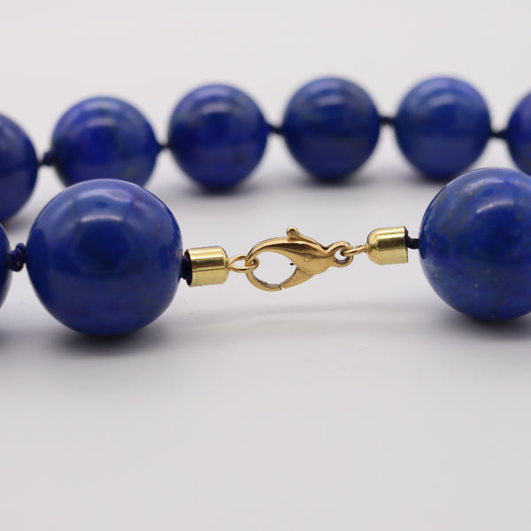*Modern Huge Lapis Lazuli Necklace in 18 kt gold with 958 carats of blue Lapis Beads