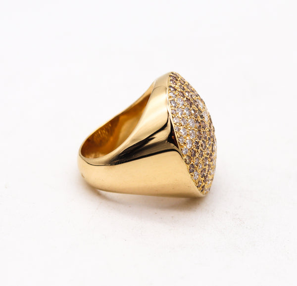 Cartier Paris Jeton Sauvage Cocktail Ring In 18Kt Yellow Gold With 3.18 Ctw In Diamonds