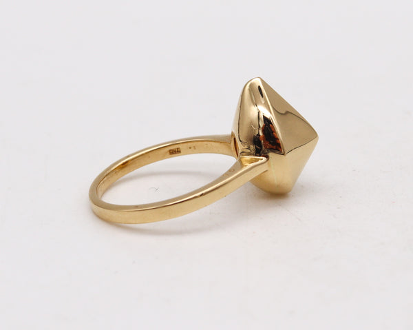 -Aletto Brothers Stackable Medium Pear Shaped Geometric Ring In 18Kt Yellow Gold