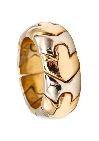 *Bvlgari Roma Classic Alveare ring in two tones of solid 18 kt Gold