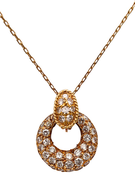 Van Cleef & Arpels 1975 Paris Convertible Necklace In 18Kt Gold With 2.88 Cts In Diamonds