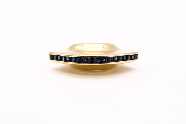 *Paloma Picasso for Tiffany & Co Mohawk ring in 18kt gold with 1.08 Cts of blue Sapphires