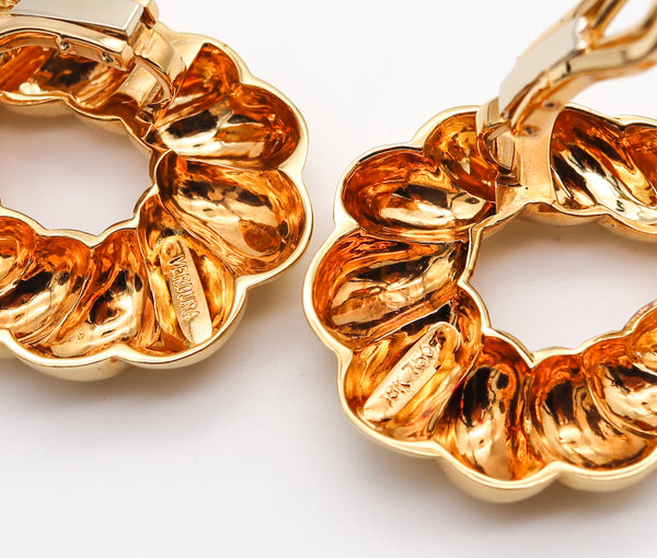 Verdura Milan 1952 Iconic Twisted Horns Clips On Earrings In Solid 18Kt Yellow Gold