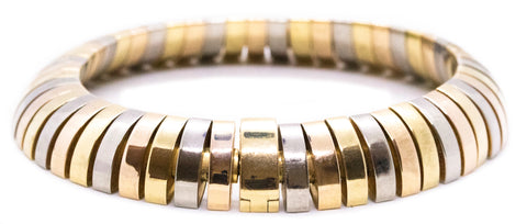 CARTIER PARIS TUBOGAS LINKS TRI COLOR 18 KT BRACELET