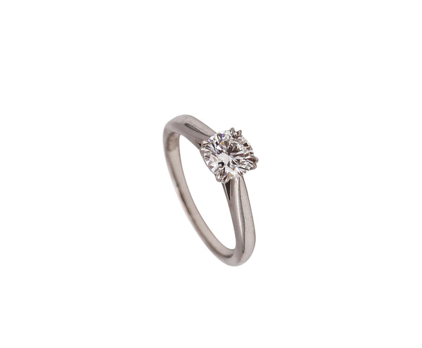 -Harry Winston Gia Certified Engagement Ring In Platinum With Diamond