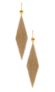 -Tiffany & Co. 1981 By Elsa Peretti Drop Mesh Earrings In 18Kt Yellow Gold