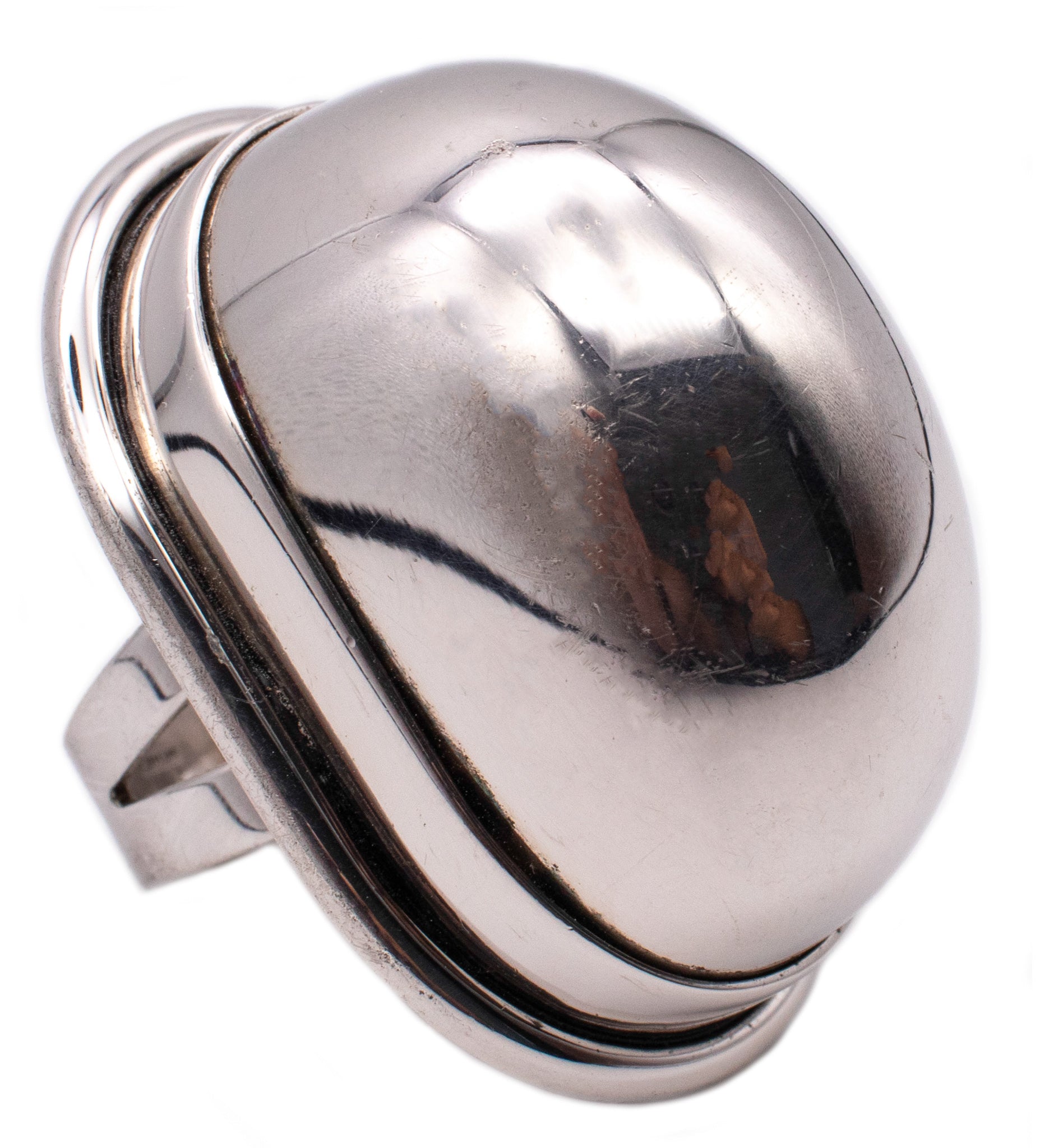 YVES SAINT LAURENT 1990 PARIS STERLING SILVER DOOMED RING