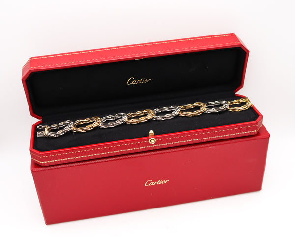 Cartier 1971 London Jacques Cartier Bracelet With Braided Links In 18Kt Yellow & White Gold