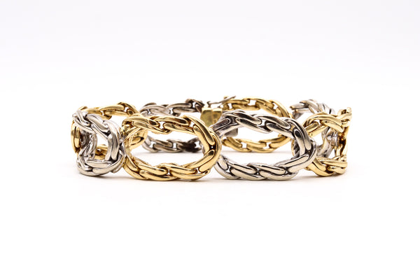 Cartier 1971 London Jacques Cartier Bracelet With Braided Links In 18Kt Yellow & White Gold