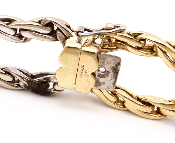 Cartier 1971 London Jacques Cartier Bracelet With Braided Links In 18Kt Yellow & White Gold