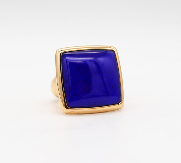 -Vhernier Milano Sculptural Cocktail Ring In 18Kt Yellow Gold With Lapis And Quartz