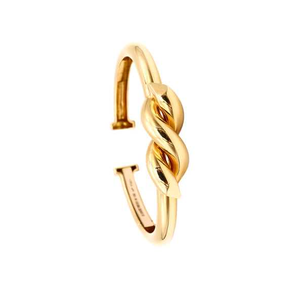 *David Webb New York 18 kt yellow gold double nails cuff bracelet
