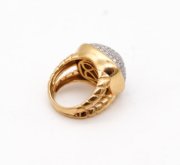 -Marina B. Milano Tiguella Pave Cocktail Ring In 18Kt Yellow Gold With 2.55 Ctw Diamonds
