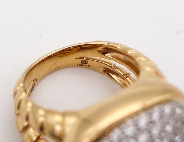 -Marina B. Milano Tiguella Pave Cocktail Ring In 18Kt Yellow Gold With 2.55 Ctw Diamonds