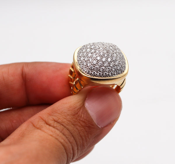 -Marina B. Milano Tiguella Pave Cocktail Ring In 18Kt Yellow Gold With 2.55 Ctw Diamonds