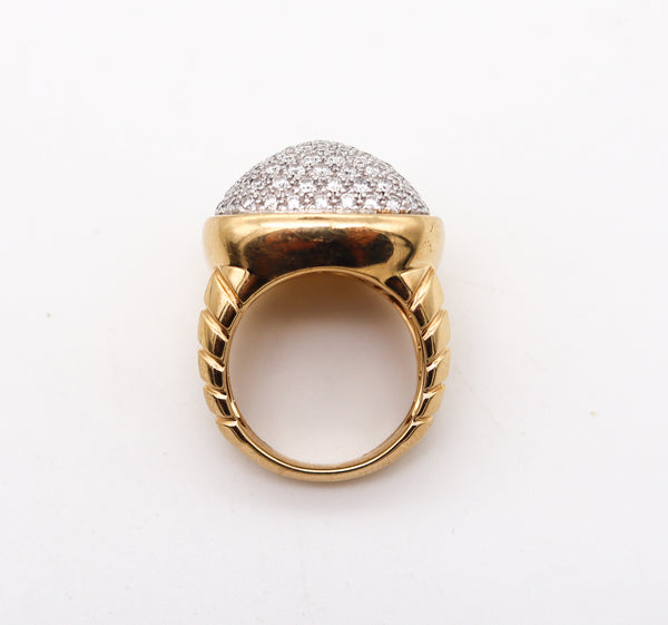 -Marina B. Milano Tiguella Pave Cocktail Ring In 18Kt Yellow Gold With 2.55 Ctw Diamonds