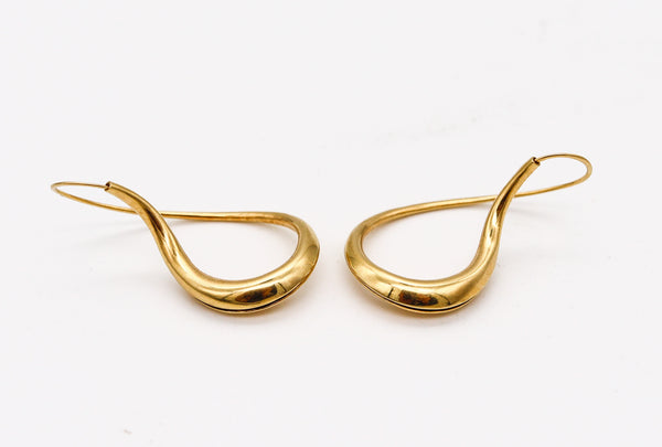 -Michael Good 1981 Aerodynamic Twisted Eight Ear Drops In 18Kt Yellow Gold