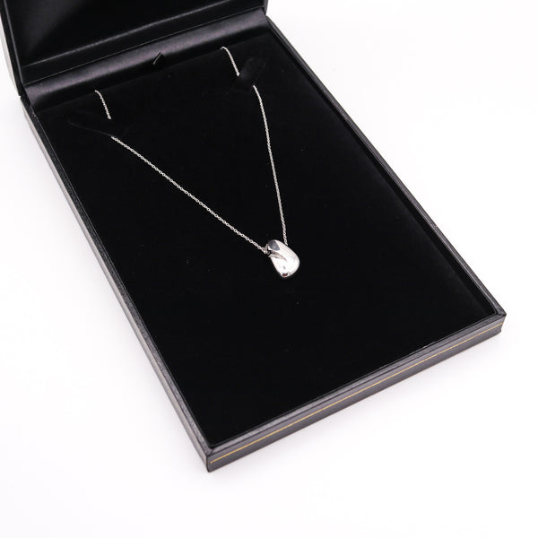 Movado Swiss Contemporary Freeform Necklace In 18Kt White Gold With Diamonds.