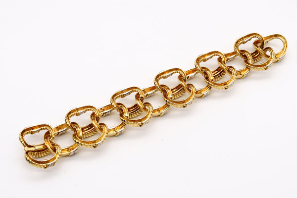 Van Cleef And Arpels 1960 NY Rope Links Bracelet In 18 Kt Gold With 1.78 Ctw Diamonds