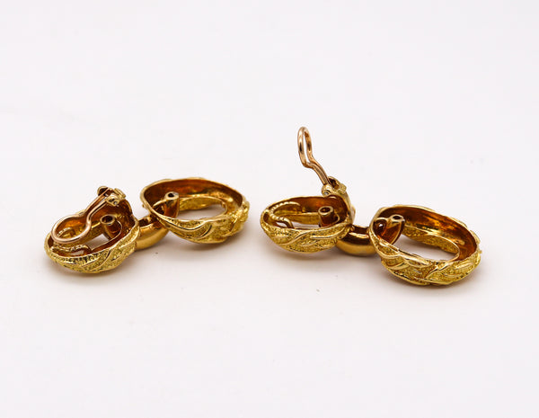 *Tiffany & Co Door 1970 Knocker Earrings in 18 kt Yellow Gold with 1.54 Cts in Diamonds