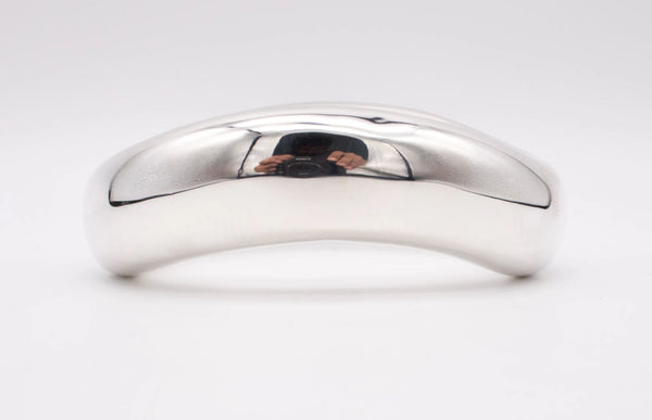 Angela Cummings Studio 1984 Modernist Large Twisted Bangle In .925 Sterling Silver