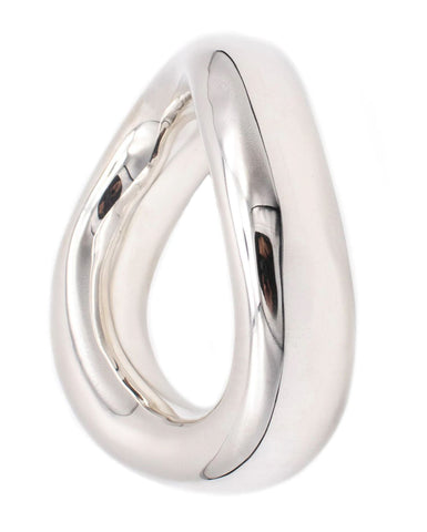 Angela Cummings Studio 1984 Modernist Large Twisted Bangle In .925 Sterling Silver