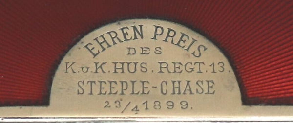 +George Adam Scheid 1895 Green Enameled Guilloche Desk Box In .800 Silver