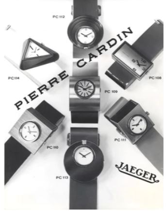 -Pierre Cardin 1971 By Jaeger LeCoultre Retro Wrist Watch In Stainless And Gold Vermeil